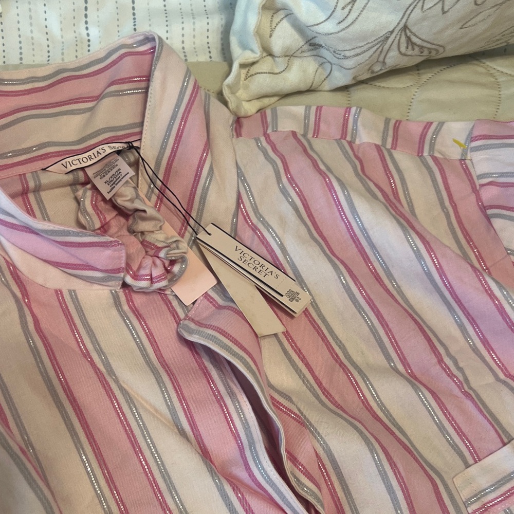 Victoria's Secret Pink and White Striped Blouse